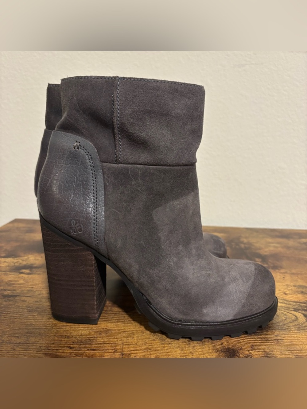 Sam Edelman Franklin Women's Suede Ankle Boots - Chunky Heel